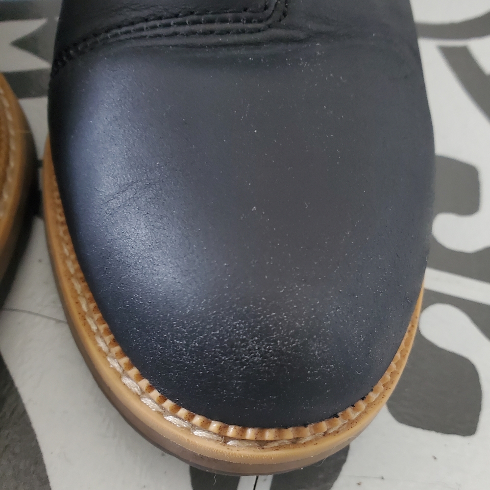 Toms Black Ankle Boots with Tan Sole - Picture 6 of 7